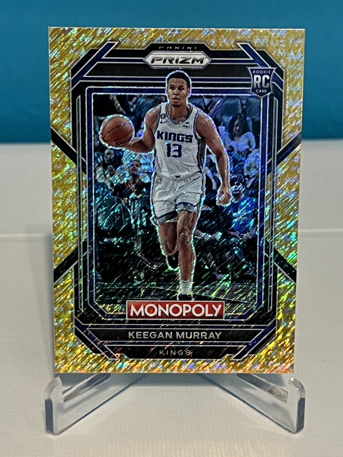 2022-2023 Panini Prizm Monopoly KEEGAN MURRAY RC Gold Money Shimmer /500 #78 SAC