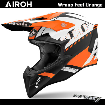 HELM CROSS ENDURO MOTARD AIROH WRAAAP FEEL ORANGE MATT WRF32 ECE 22.06