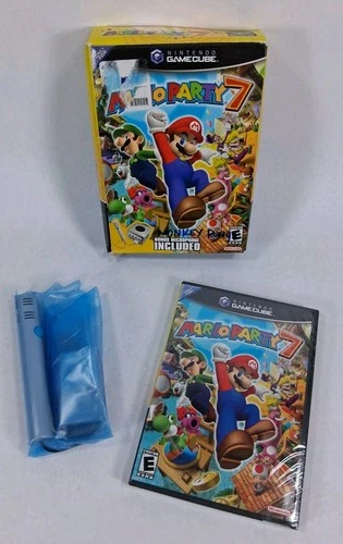 Mario Party 7 SEALED GAME Microphone Bundle Nintendo GameCube Open Box READ