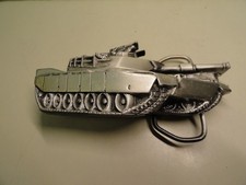 Vtg Belt Buckle First Abrams Tank Army Anthony J Irvin 1979 Bergamot Decorated