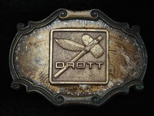 RA03134 VINTAGE 1970s  DROTT  HEAVY MACHINERY COMPANY BELT BUCKLE