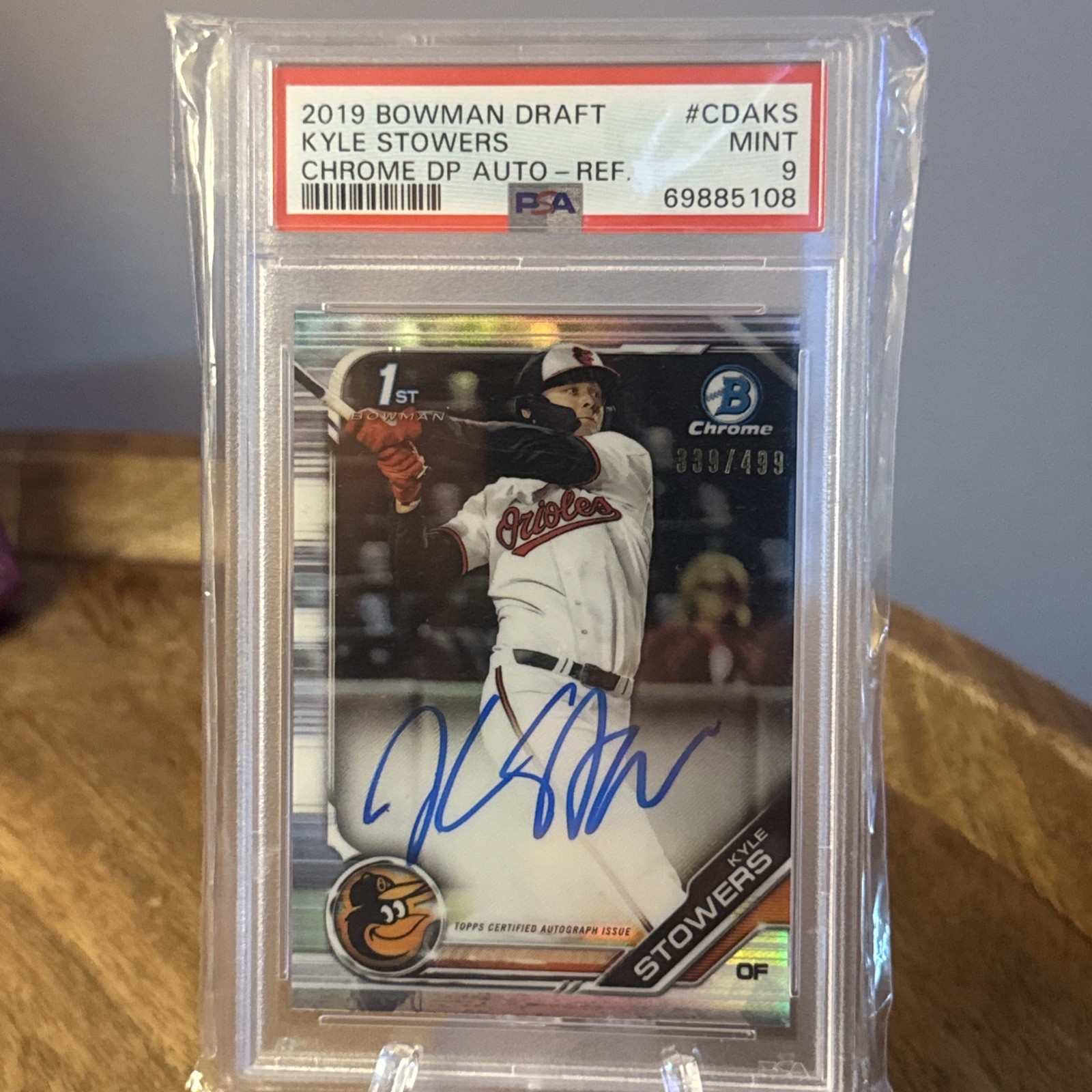 2019 Bowman Draft - Chrome Draft Pick Auto Kyle Stowers #CDA-KS Refractor /499