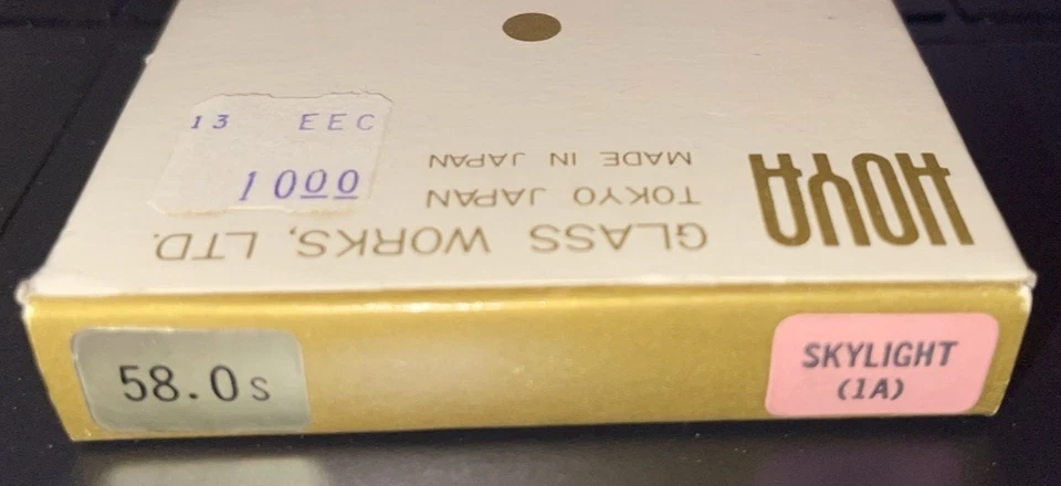 FOR CAMERA~ HOYA LENS~ 58.0s SKYLIGHT (1A) ~NEW IN BOX WITH PAPERWORK~ JAPAN - Image 3 of 4