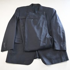 Vittorio St Angelo 48R 42x30 Navy Blue Striped Mens Jacket Pants Suit