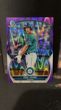 2023 Bowman Chrome Prospects Purple RayWave Refractor /250 Cole Young 