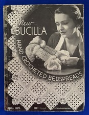 Vintage 1935 Bucilla Hand Crocheted Bedspreads Booklet Vol. 105 The Millefleur