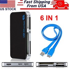 USB 3.0 Memory Card Reader Adapter 5GBPS Fit For CF/TF/SD/Micro SD/XD/M2/MS Card