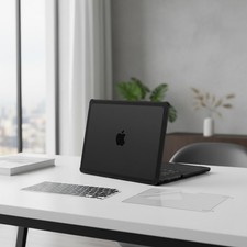 Sleek Black MacBook Pro 14 inch Hard Case with Keyboard Skin  Screen Protector