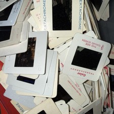 Vintage Photo Slides Lot - 100 Amateur  Pro - Random 1950s-90s Old Slide Film