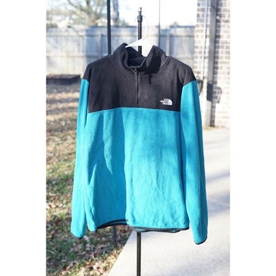 The North Face Denali Fleece Color Block Two-Tone Cyan 