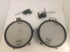 Lot of 2 Roland PDX-100 V-Drums 10" Dual Trigger Mesh Drum Pads w/ Mounts