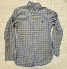 Polo Ralph Lauren Shirt Men's Small Classic Oxford Button Down Blue Yellow