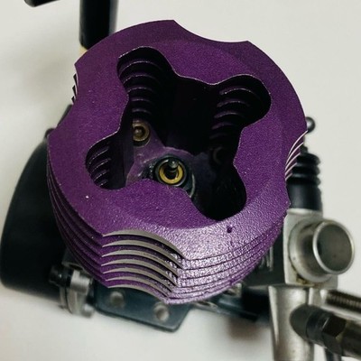 O.S. MAX 12CV-RX Limited Edition Purple Head RC Engine – Rare 10C