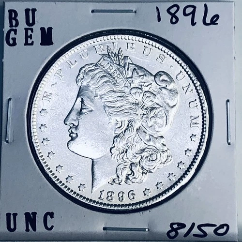 1896 BU GEM MORGAN SILVER DOLLAR UNC MS+++ U.S. MINT RARE COIN 8150