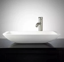 Signature Hardware Canopus SH129068MWH Matte Solid Surface Vessel Sink