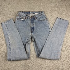 Vintage Levis 512 Jeans Womens 9 Blue Tapered Leg Slim Fit Faded 90s Classic