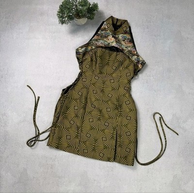 Kim Shui Halter Brocade Qi Pao Dress Mini Size XL | eBay