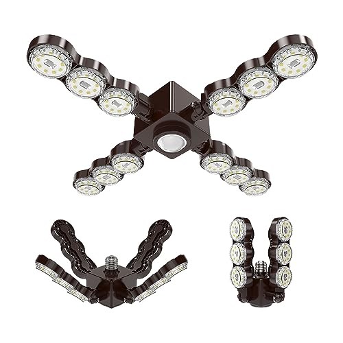 СКЛАДНЫЕ КРЫЛЬЯ ГАРАЖНОГО ОСВЕЩЕНИЯ СО СВЕТОДИОДНЫМ ИНФРАКРАСНЫМ ДАТЧИКОМ SANSI МОЩНОСТЬЮ 60 Вт - ЧЕРНЫЙ