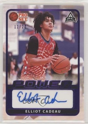 2021 Leaf Pro Set Power Base Purple Spectrum Foil 11/20 Elliot Cadeau Auto 12pr