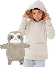 Cubcoats Kids 2 in 1 Pullover Hoodie  Plush Toy Sao the Sloth Size 6-7