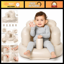 Inflatable Baby Floor Seat - Portable Sit Me Up Chair for 3-36 Months, Back Supp