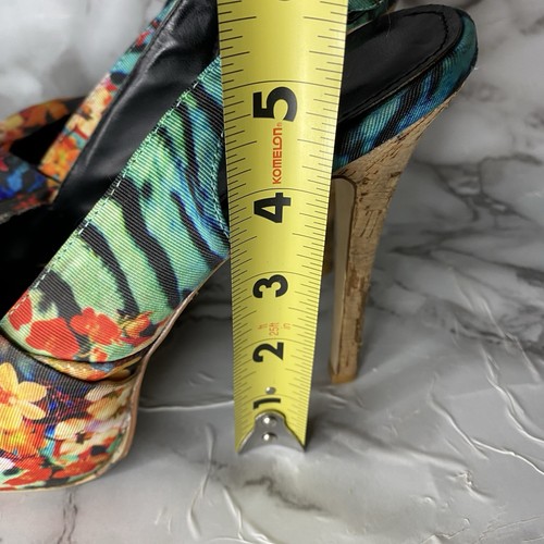 Aldo TROPIC Floral Peep Toe Stiletto Heel Women’s 7.5 Colourful Elegant Summer - Picture 8 of 8