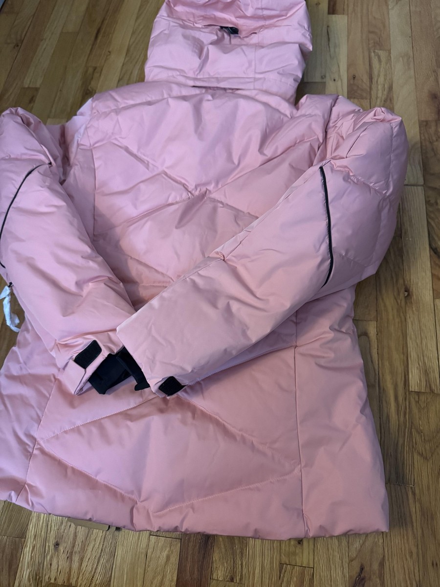 Rossignol Jacket Womens Medium Pink Staci Pearly Faux Fur Hooded