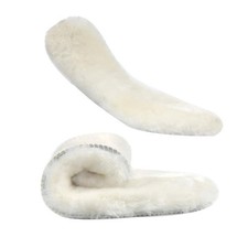 Premium Sheepskin Insoles for  Men, Thick Fluffy Fleece Wool Inserts for Sli...