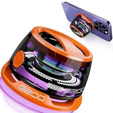 G200 Magnetic Bluetooth Speaker Mini, 9-Core Magnet for Metal Orange Speaker