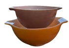 VTG 60s PYREX Cinderella Nesting Mixing Bowls 441,442 Town/Country Brown, Orange