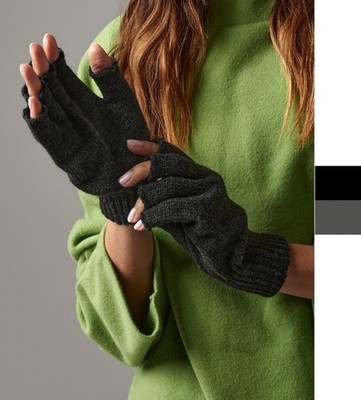 Beechfield Handschuhe Soft-Touch S/M - L/XL Fingerless Gloves B491 NEW