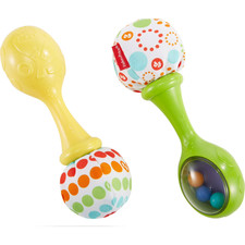 fisher-price Rattle 'n Rock Maracas 3M Yellow Green Infant Baby Toy BLT33