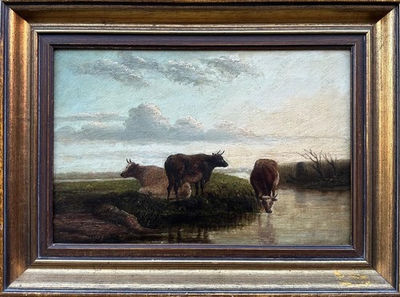 #ad #ad Follower Of Thomas Sidney Cooper : Cattle By A Stream Oil In Canvas 1869 GBP 436.00