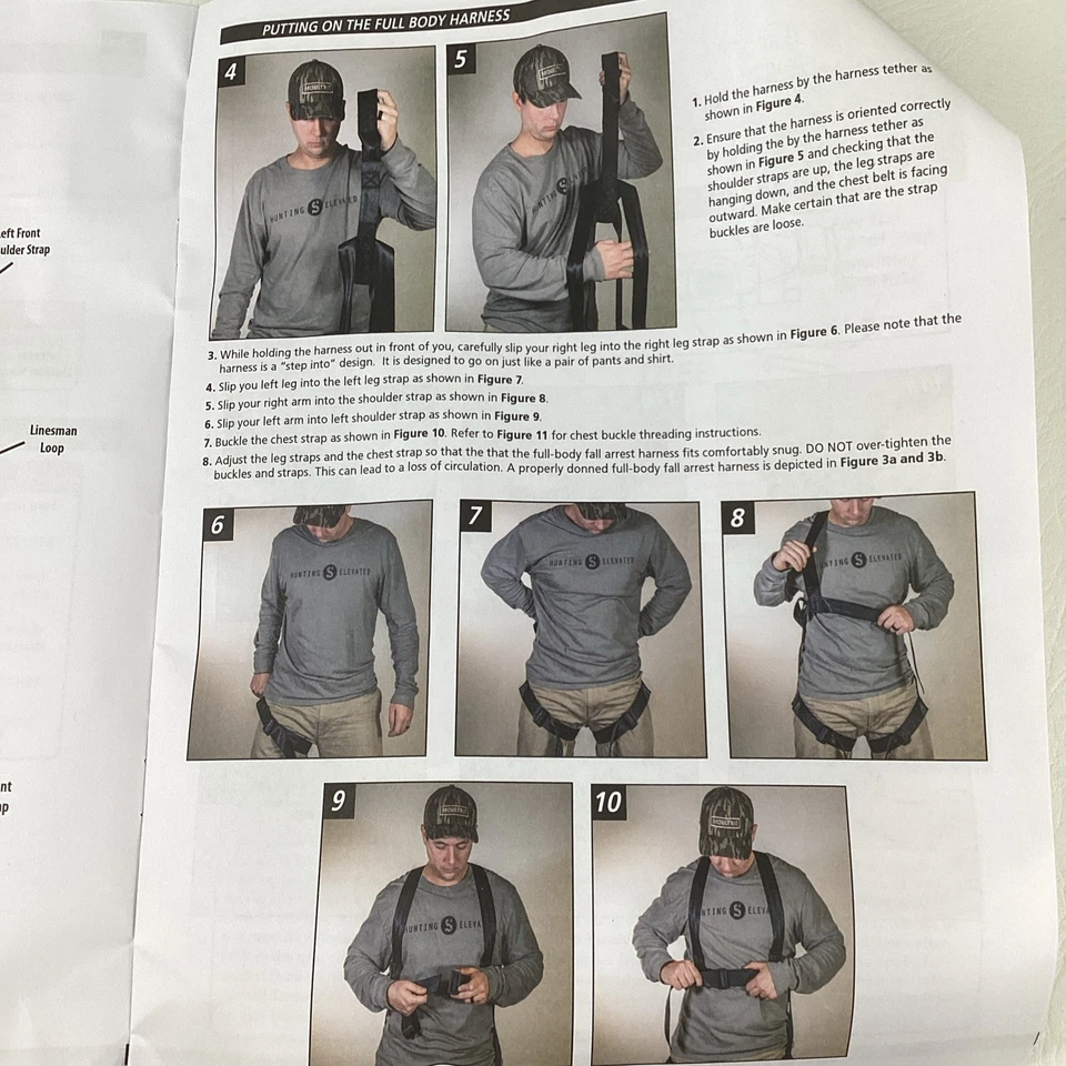 Summit Full Body Fall Arrest Harness System Hunting Equipment Climb Tree Stand - Image 2 of 4