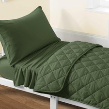 Toddler Bedding Set - 4 Piece Microfiber Crib Sheet Set, Crib Bedding Set Inc...