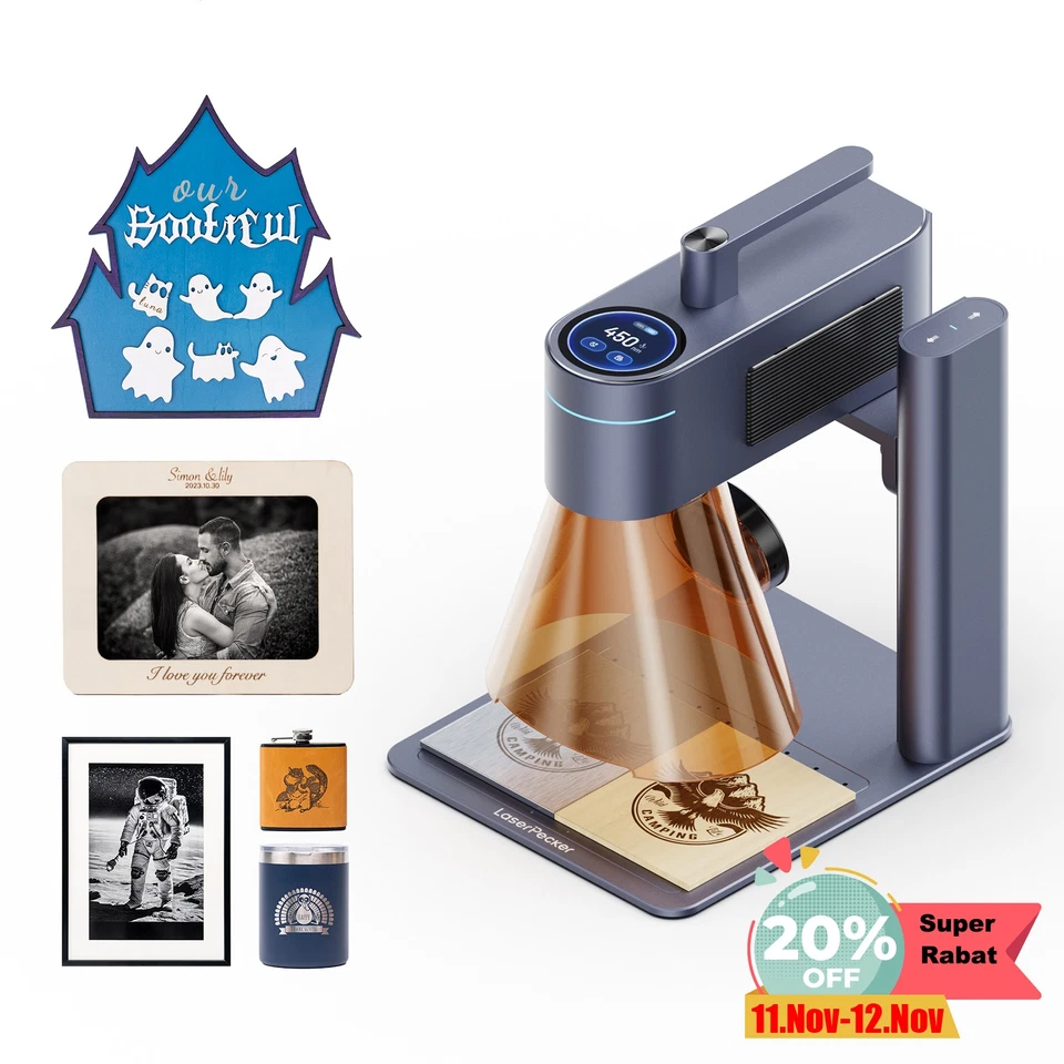 LaserPecker LP4 10W Lasergravierer für Metall,Holz,Acryl 4000mm/s Laser Cutter