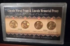 1958 PD Lincoln Wheat Cent & 1959 PD Lincoln Memorial Cent Set In Plastic Case