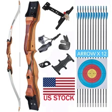 48" Children Takedown Recurve Bow 10/16/20lbs Wooden Riser RH Archery Practice