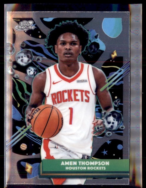 2025 Topps Cosmic Chrome Basketball Amen Thompson Houston Rockets #177