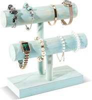 Armbandhalter Holz 2 Etagen T-Form Schmuckdisplay Vintage Aufbewahrung Uhren