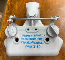 YANMAR 2QM20H HEAD BONNET ASSY #724772-11520/521 2 CYL MARINE DIESEL 20HP...