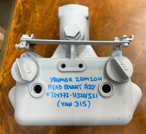 YANMAR 2QM20H HEAD BONNET ASSY #724772-11520/521 2 CYL MARINE DIESEL 20HP...