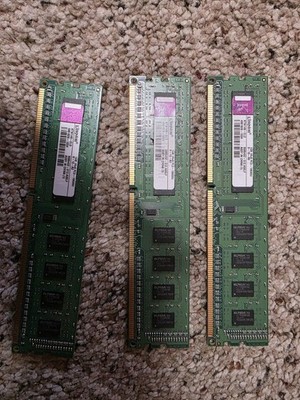 Kingston 6GB (3x2GB) DDR3 DIMM PC3-10600R 240-Pin ECC Reg KTH-PL313/2G