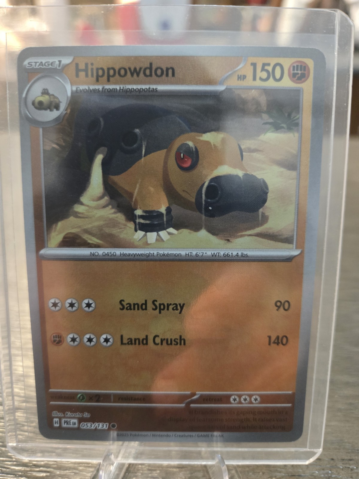 Pokemon TCG - Hippowdon 053/131 Master ball - NM -Prismatic Evolutions