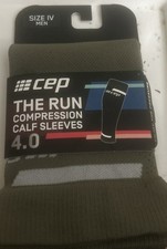 CEP The Run Calf Sleeves 4.0 Compression Olive Size IV Men Sports Nylon