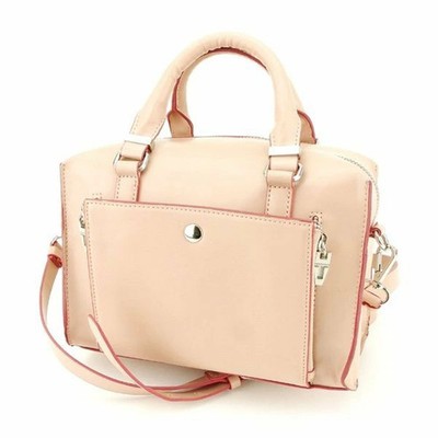 Zara Men's Pink Silver Shoulder Bag Leather Used Crossbody Purse