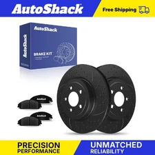 Front Drilled Slotted Brake Rotors Ceramic Pads for Dodge Charger 3.6L V6