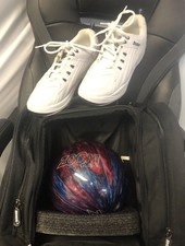 Bowling Shoes women's 9, bowling ball and bag