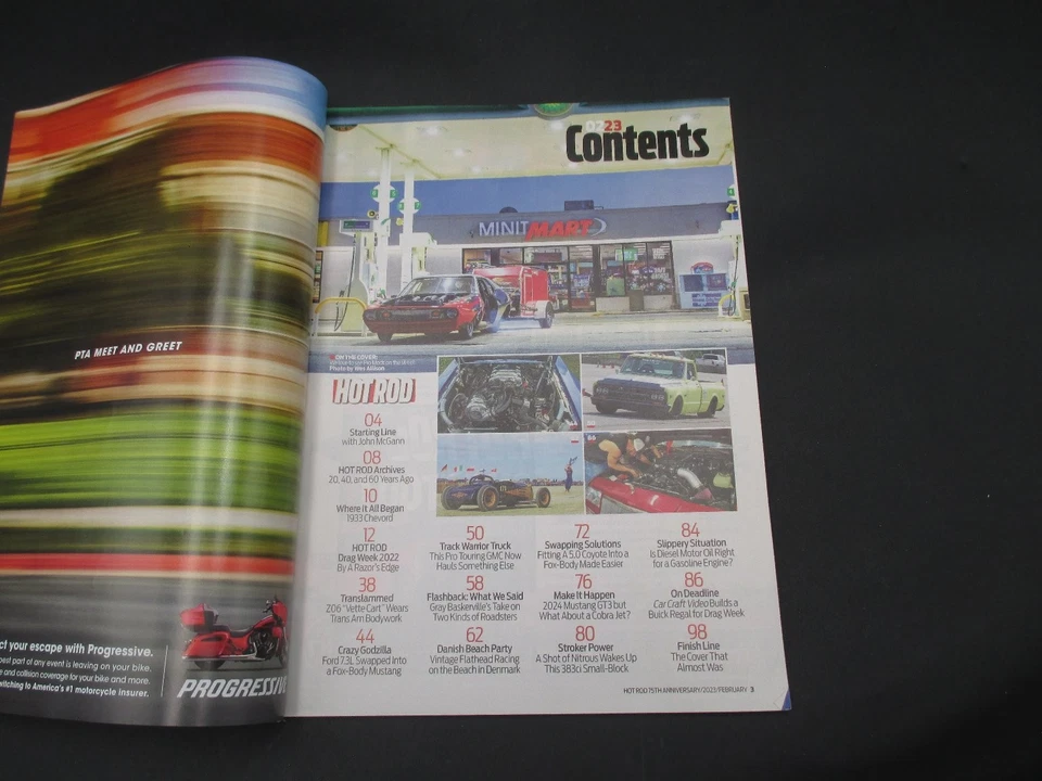 Hot Rod Magazine February 2023 Issue 75th Anniversary Drag Week Fox Mustang - Image 3 of 3