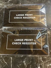 Giant Print Check Register Lot Of 2